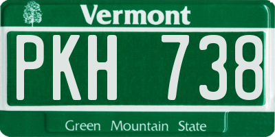 VT license plate PKH738