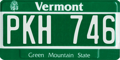 VT license plate PKH746