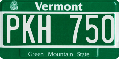 VT license plate PKH750