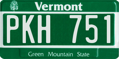 VT license plate PKH751