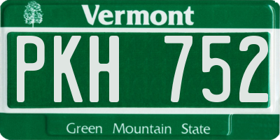 VT license plate PKH752