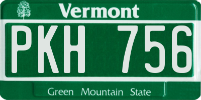 VT license plate PKH756