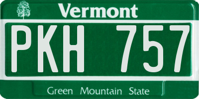 VT license plate PKH757