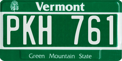 VT license plate PKH761