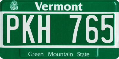 VT license plate PKH765
