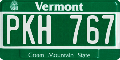 VT license plate PKH767