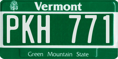 VT license plate PKH771