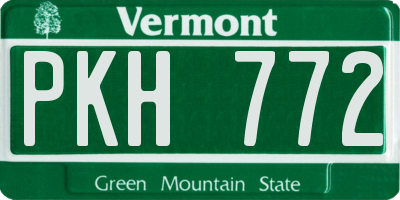 VT license plate PKH772