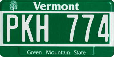 VT license plate PKH774