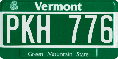 VT license plate PKH776