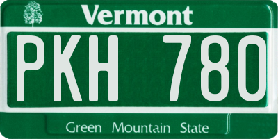 VT license plate PKH780