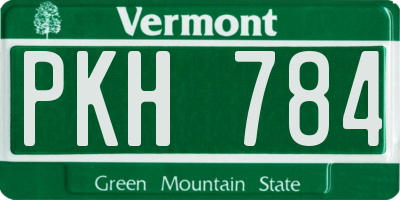 VT license plate PKH784