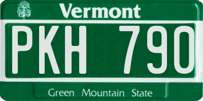 VT license plate PKH790