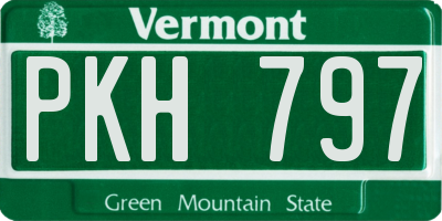 VT license plate PKH797