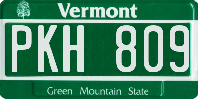 VT license plate PKH809