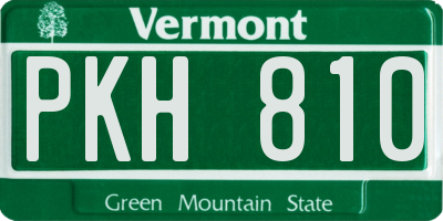VT license plate PKH810