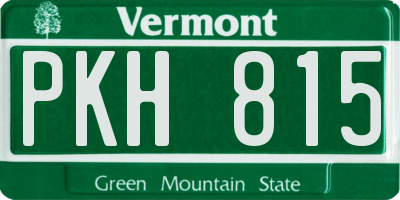 VT license plate PKH815