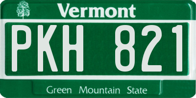 VT license plate PKH821