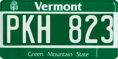 VT license plate PKH823