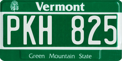 VT license plate PKH825