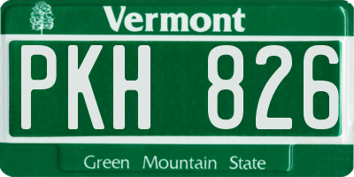 VT license plate PKH826