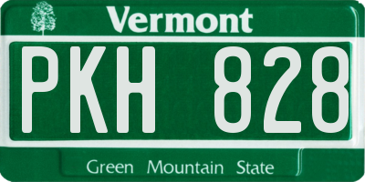VT license plate PKH828