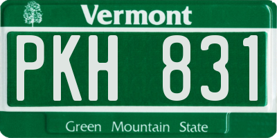 VT license plate PKH831