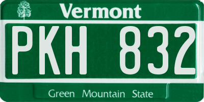 VT license plate PKH832