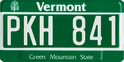 VT license plate PKH841