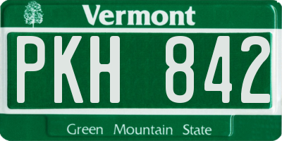 VT license plate PKH842