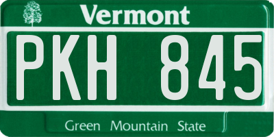 VT license plate PKH845
