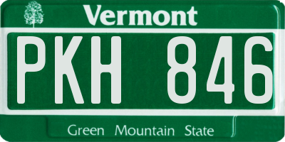 VT license plate PKH846