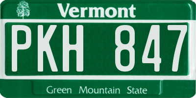 VT license plate PKH847