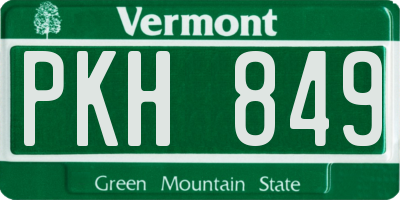 VT license plate PKH849