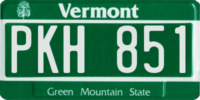 VT license plate PKH851