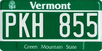 VT license plate PKH855