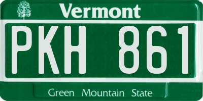 VT license plate PKH861