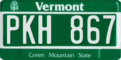 VT license plate PKH867