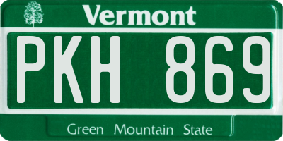 VT license plate PKH869