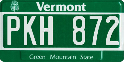 VT license plate PKH872