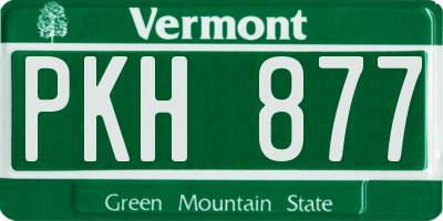 VT license plate PKH877