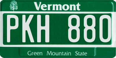 VT license plate PKH880