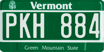 VT license plate PKH884