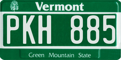 VT license plate PKH885