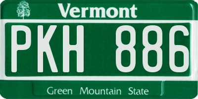 VT license plate PKH886