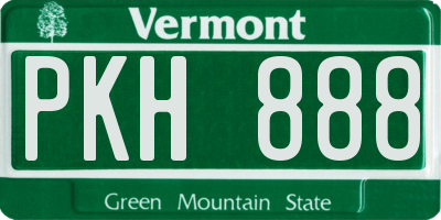 VT license plate PKH888