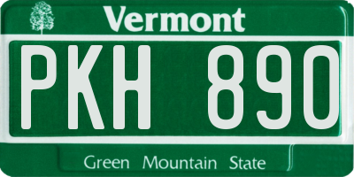VT license plate PKH890