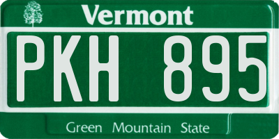 VT license plate PKH895