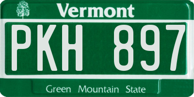 VT license plate PKH897