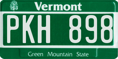VT license plate PKH898